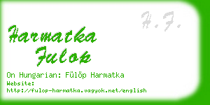 harmatka fulop business card